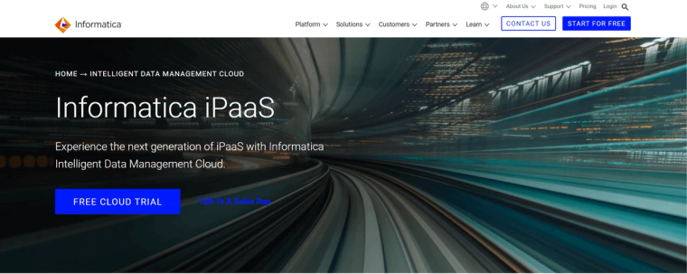 Informatica Intelligent Cloud services platform