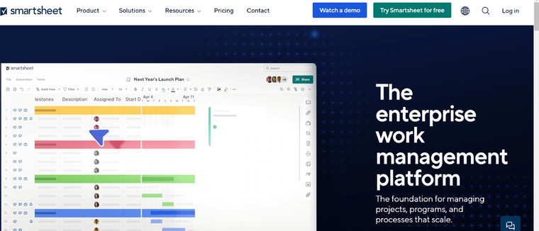 Smartsheet automation platfrom
