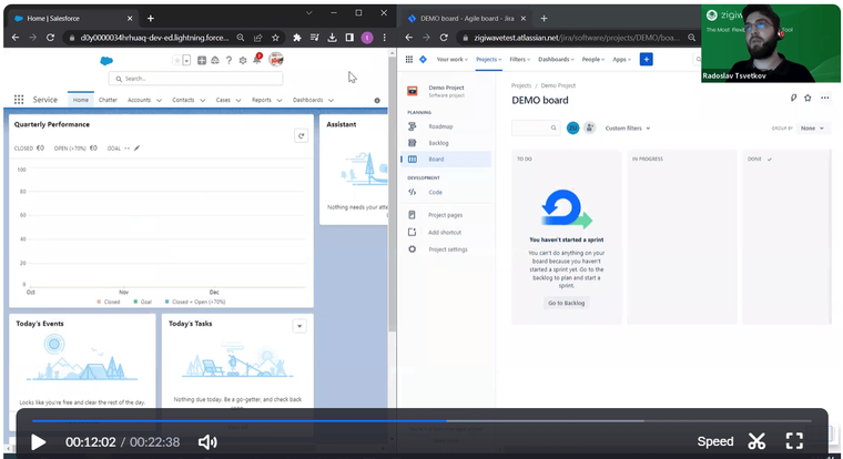 Screen-shot-from-demo-video-showing-integration-of-Salesforce-and-Jira---transferring-Salesforce-case-in-real-time
