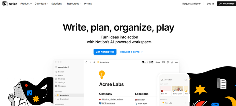 Notion database management tool