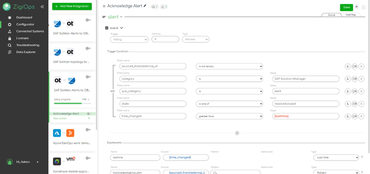 ZigiOps SAP Solution Manager OBM integration template – Alert details