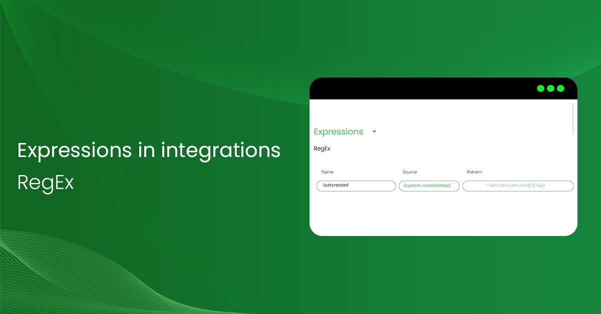 Expressions in integrations: RegEx