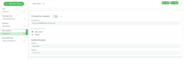 Freshservice to ServiceNow integration: Connecting to ServiceNow instance details