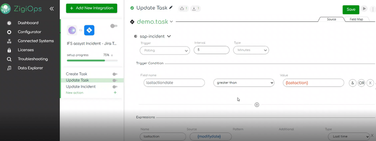 IFS to Jira integration: Updating Jira task