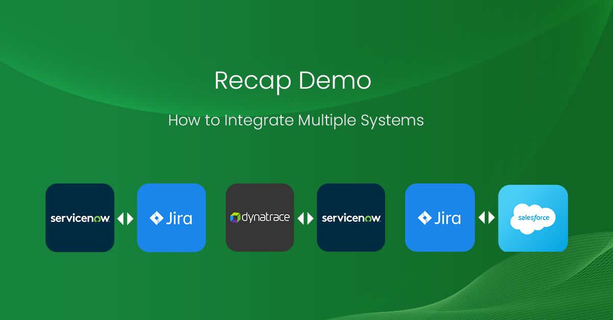 Recap of the Live Demo How to integrate multiple systems – Dynatrace, ServiceNow, Jira and Salesforce