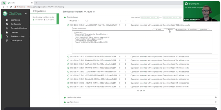 ZigiOps ServiceNow Azure DevOps integration: ServiceNow and Azure DevOps instances 1.1	– ZigiOps ServiceNow Azure DevOps integration: ServiceNow incident to Azure DevOps work items – extraction