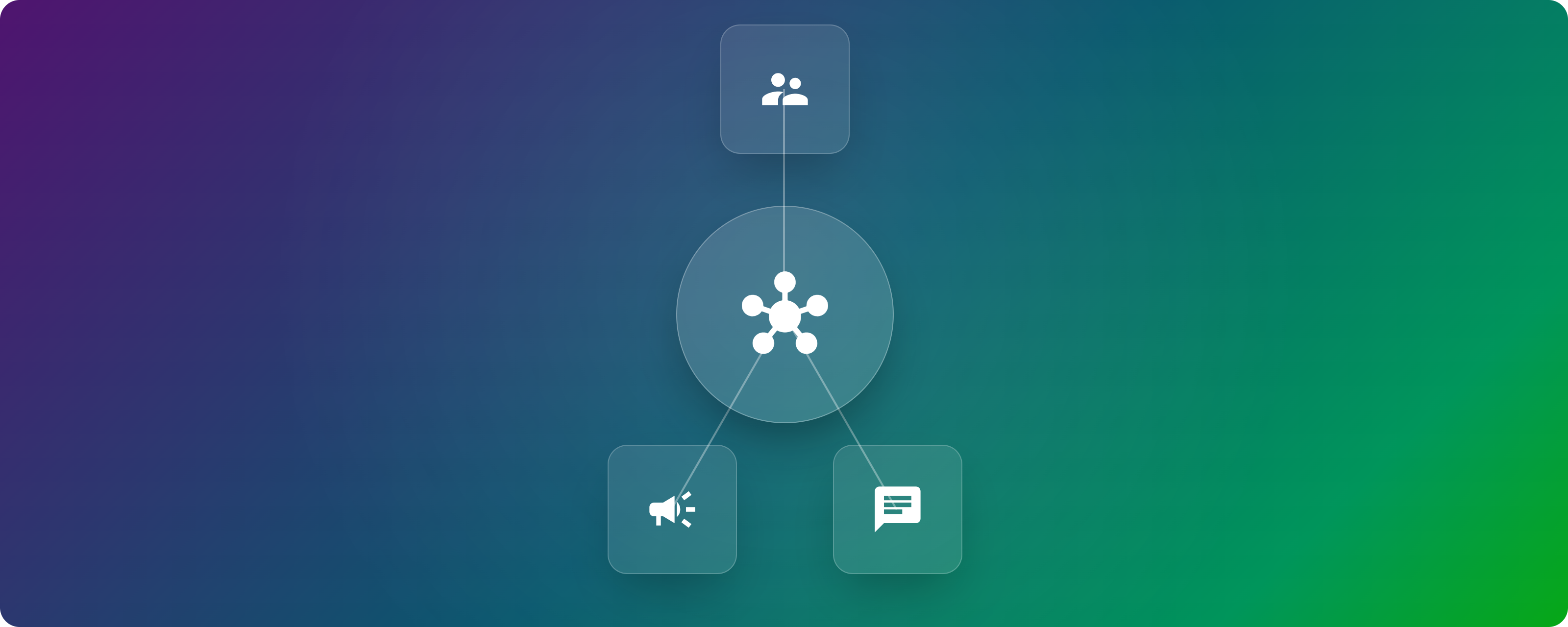 Illustration of disconnected business apps (CRM, helpdesk, marketing tool) linking into one data stream
