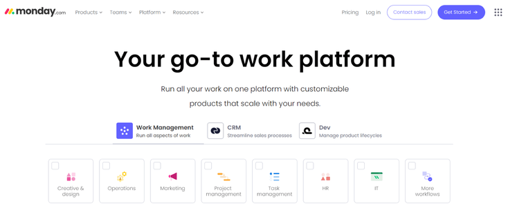 Monday project management platform