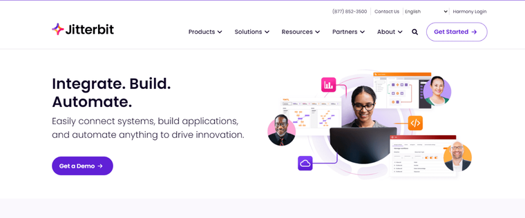 Jitterbit front page screenshot
