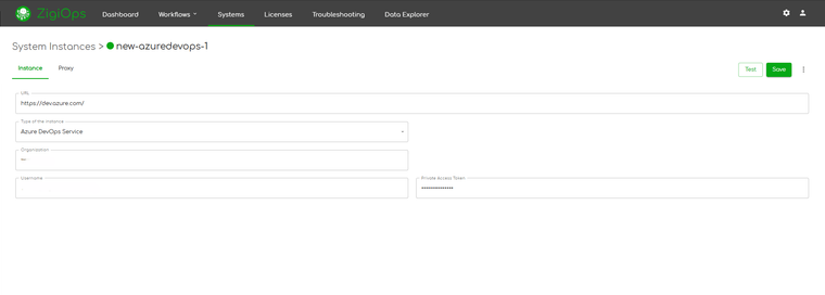 pale background with filled boxes with some information on how to connect to azure