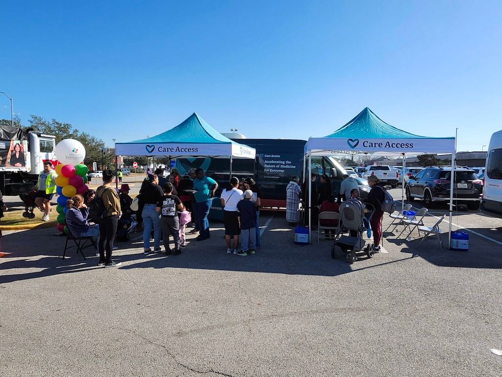 Outdoor health fair with Care Access