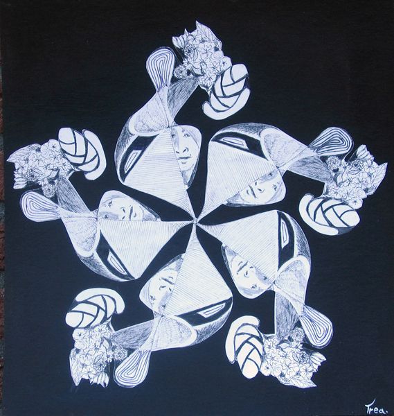 copied scrible on cardboard: