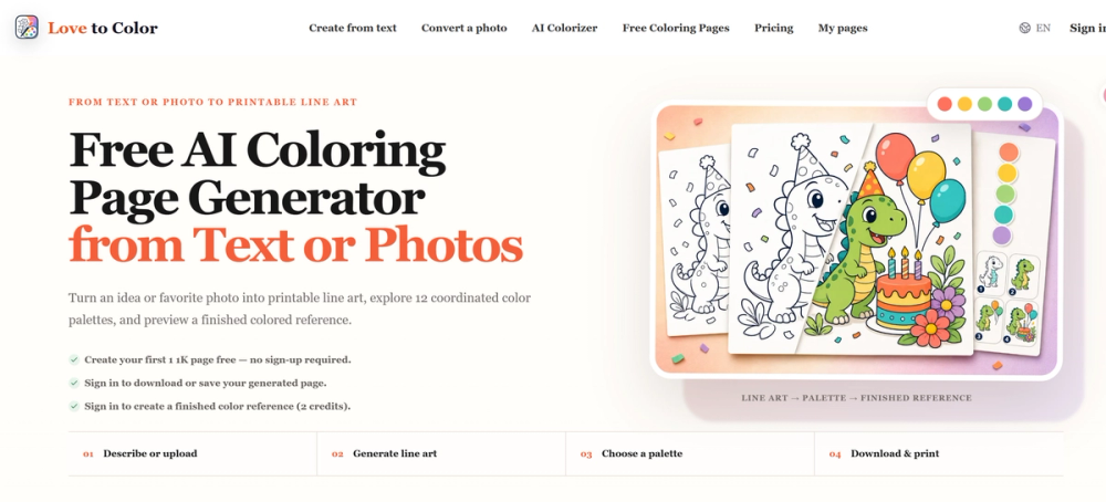 image of AI Coloring Page Generator