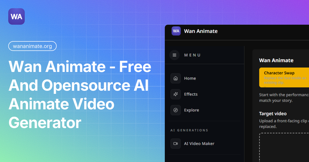 image of Wan Animate Maker