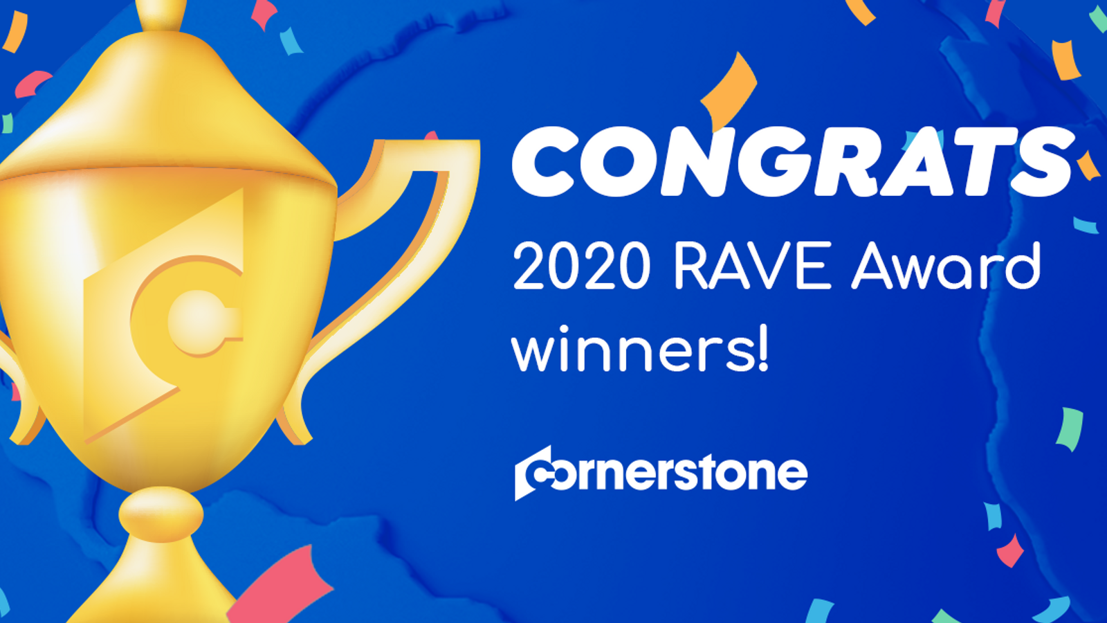 Anunciando a los ganadores del premio Cornerstone RAVE 2020
