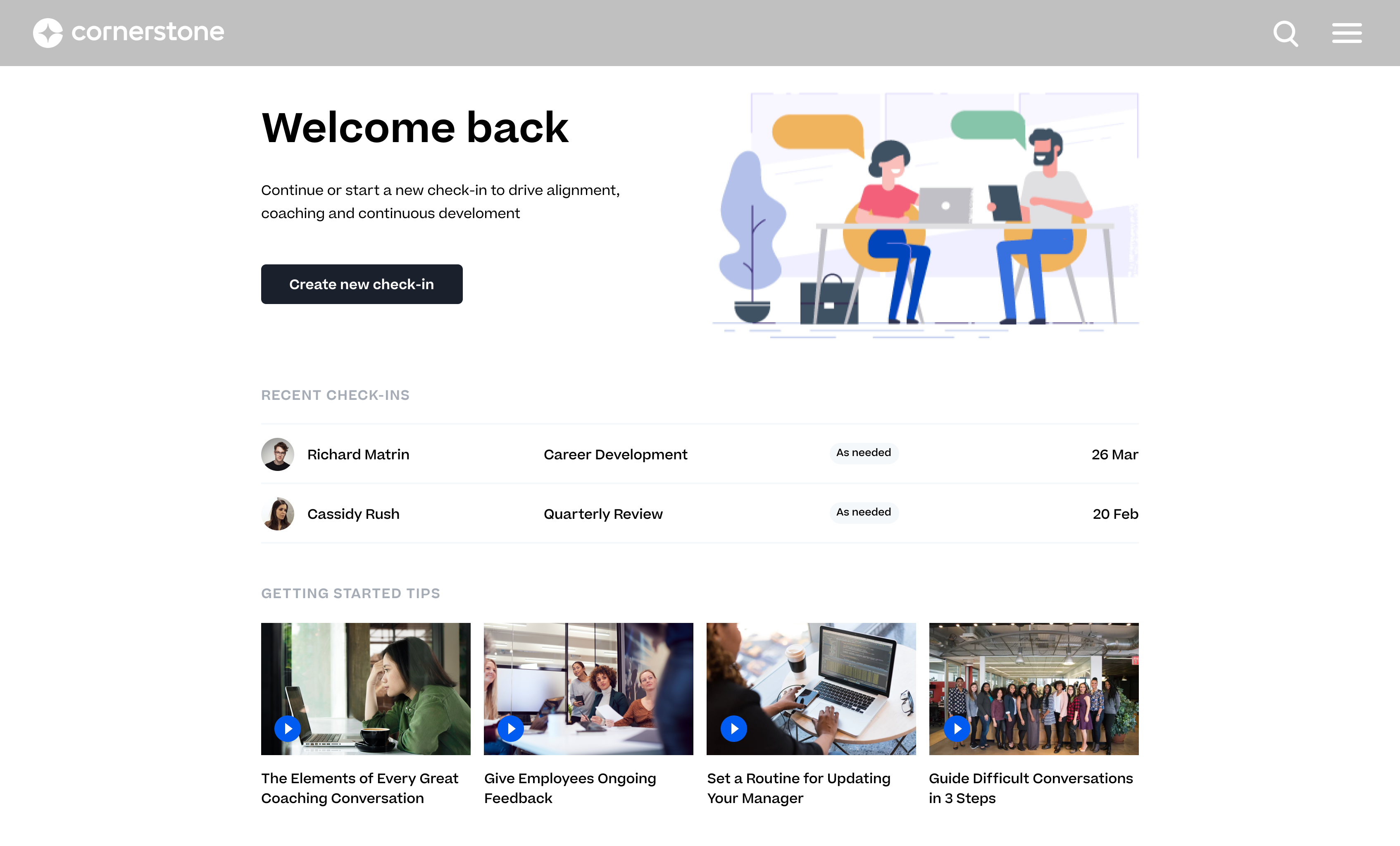 Feedback and Check-Ins