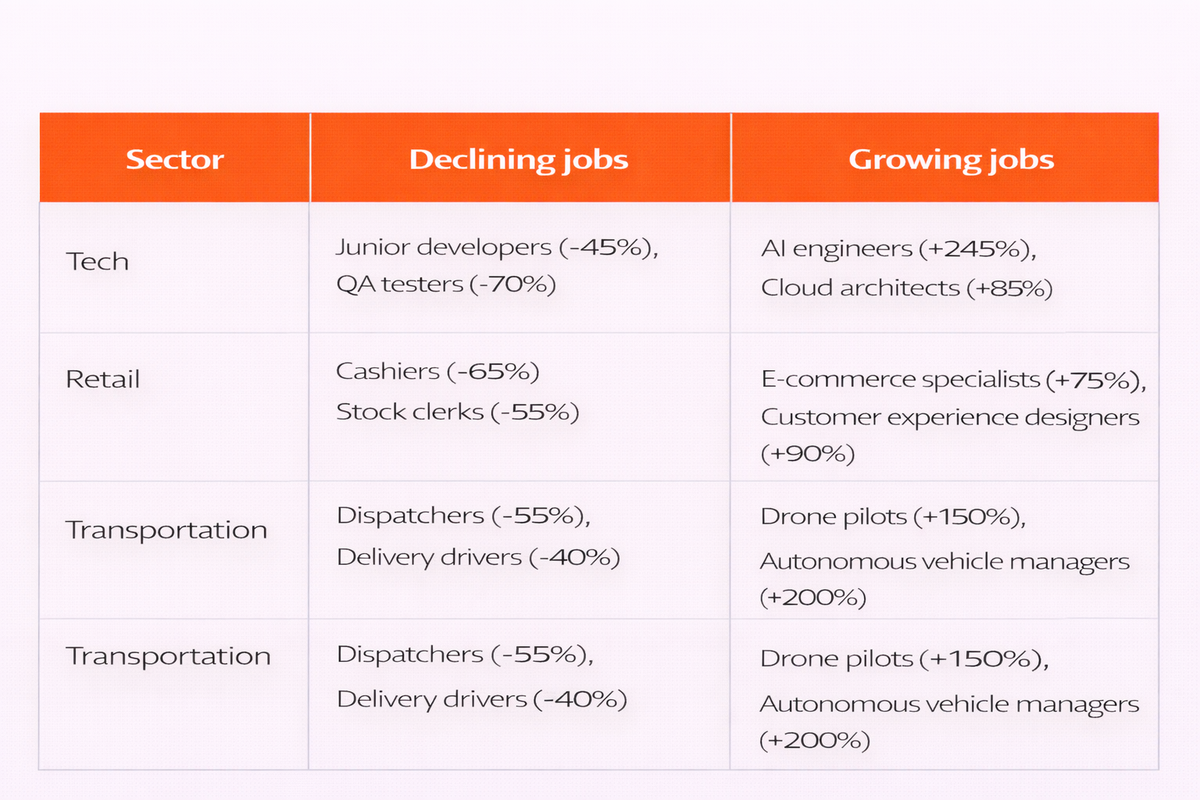 Which jobs will grow or decline in 2026