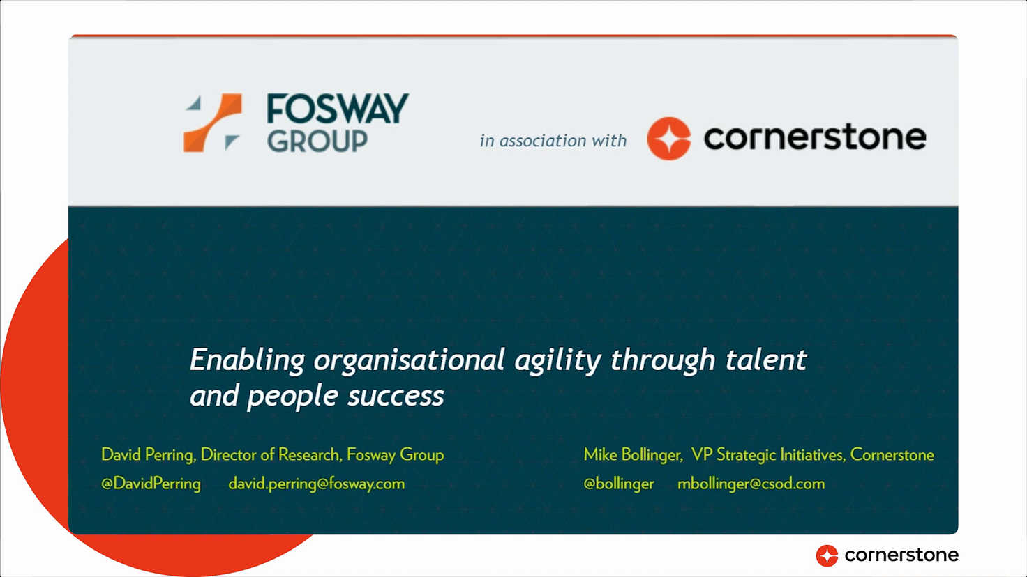 Enabling organizational agility through talent & people success