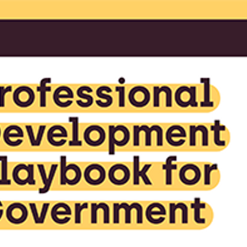 Professional Development Playbook for Government