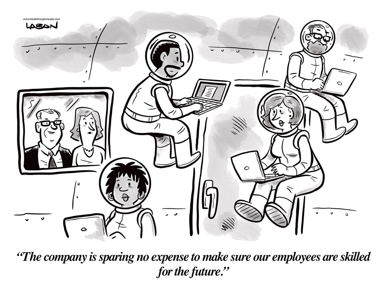 Cartoon Coffee Break: Upskilling for the future of work