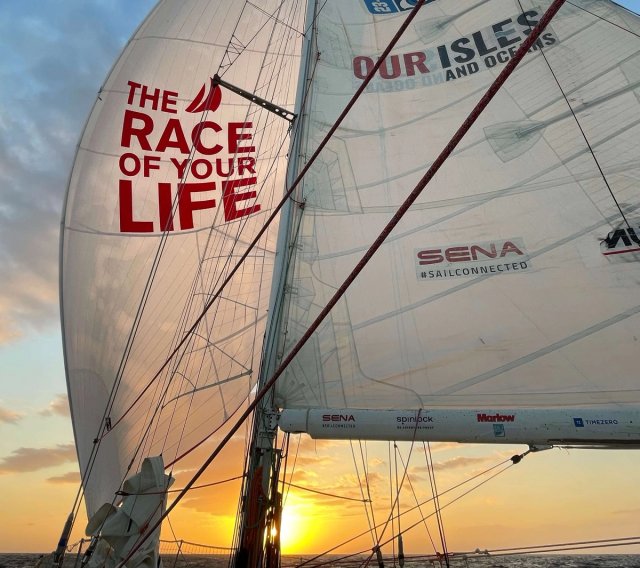 Our Isles and Oceans clipper round the world sail on the open ocean