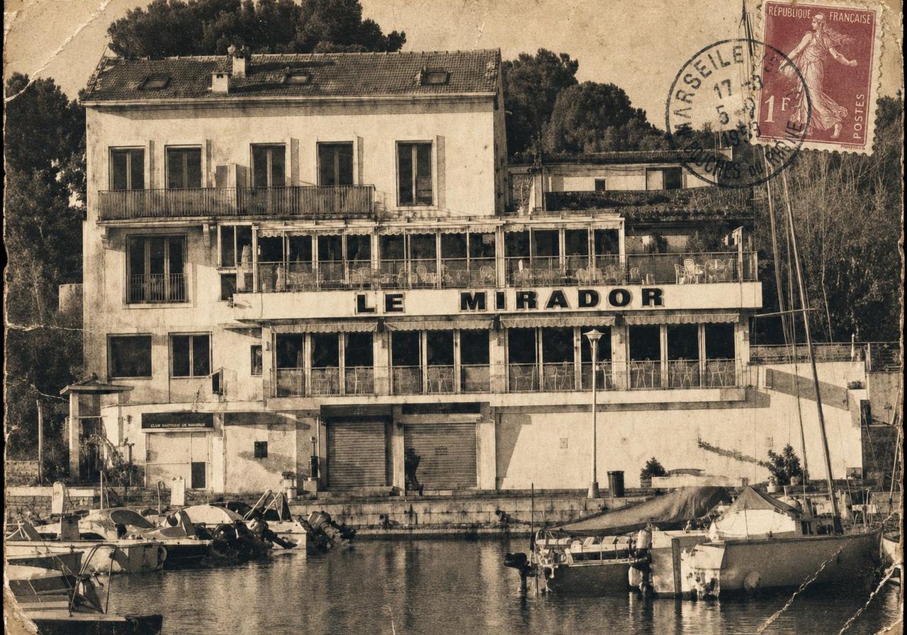 Terrasse du restaurant Le Mirador, vue mer
