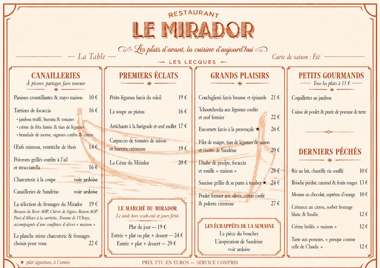 Aperçu de la carte du restaurant Le Mirador