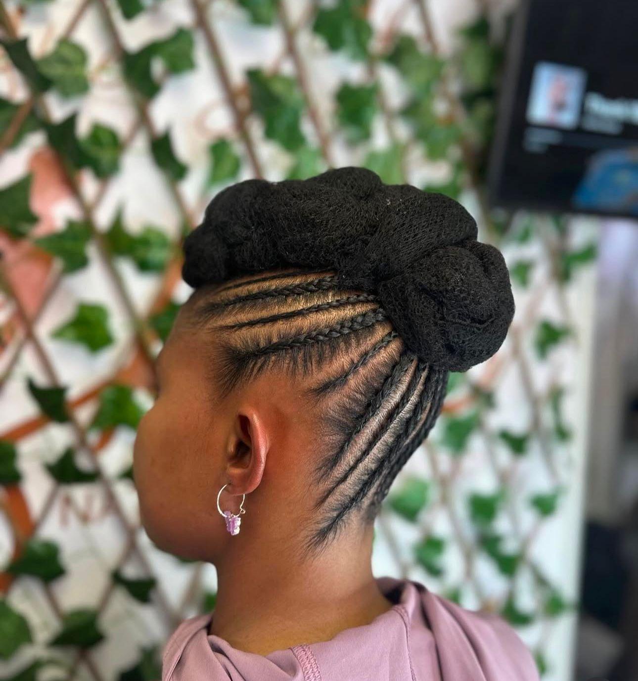Cornrow Updo