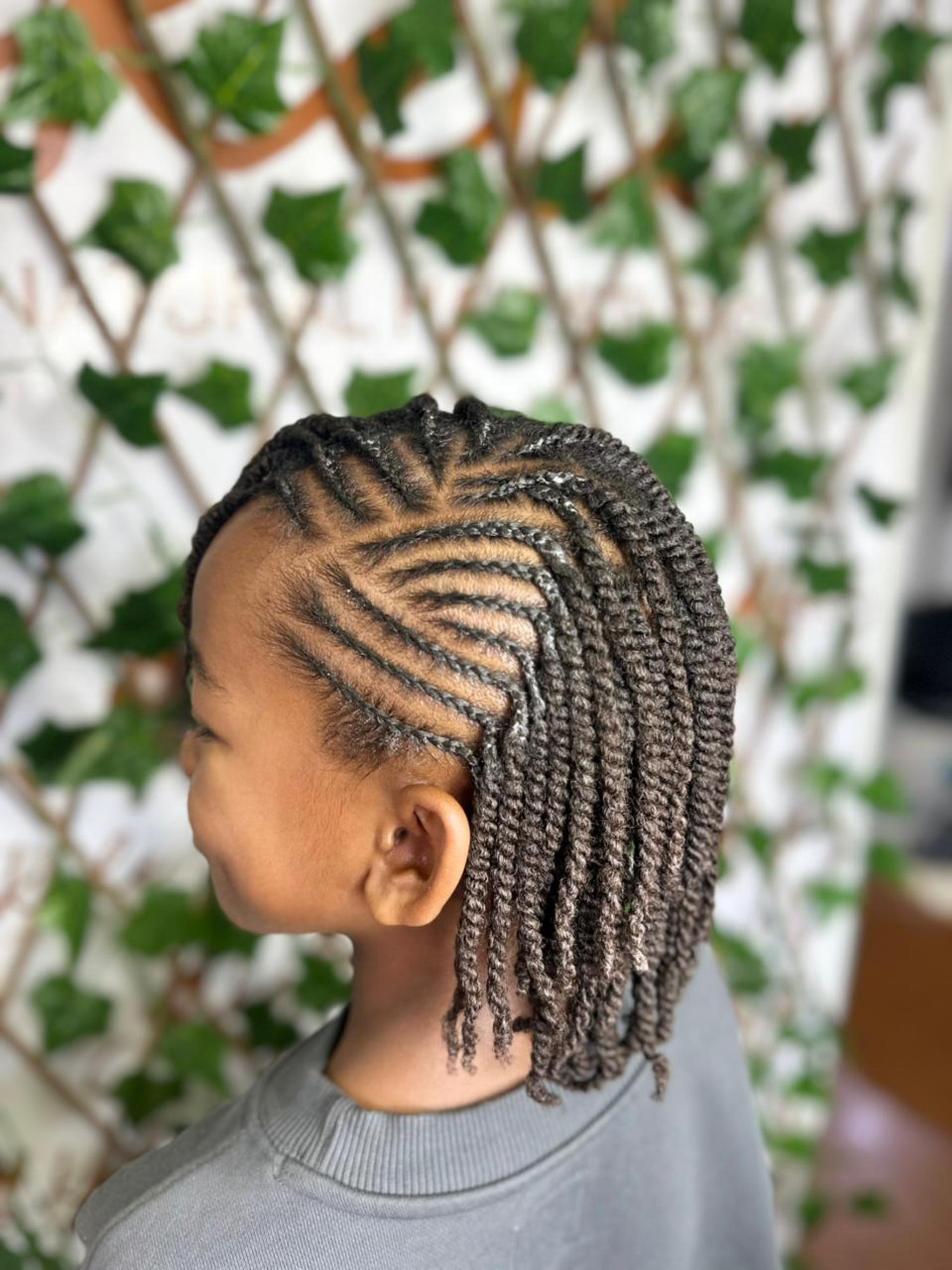 Cornrow with twist Combo