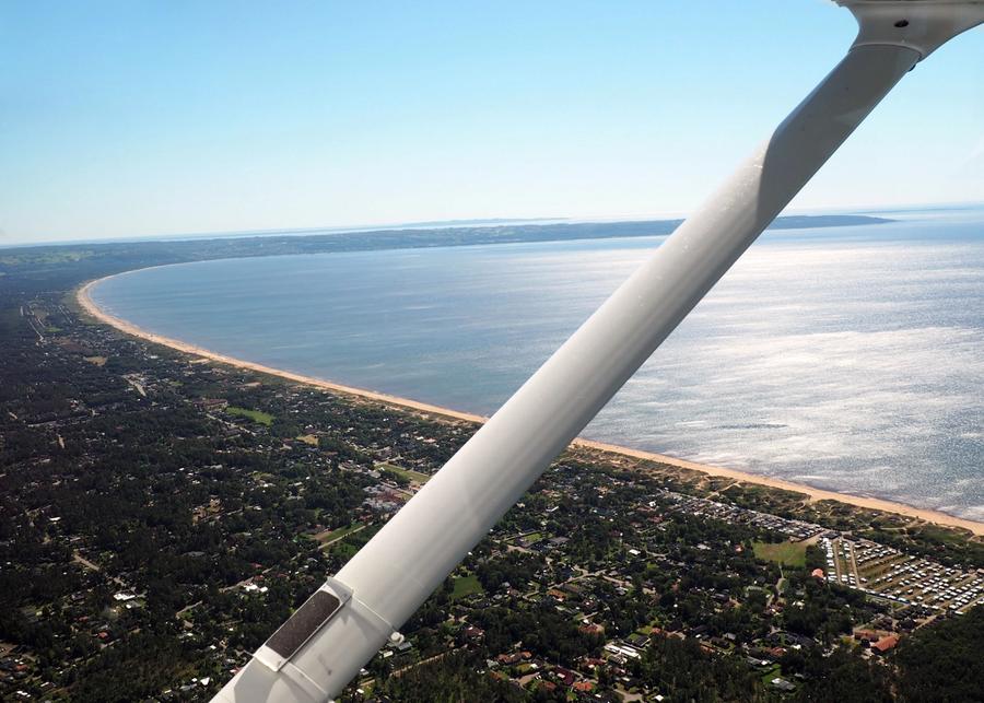 Utsikt over Mellbystrand