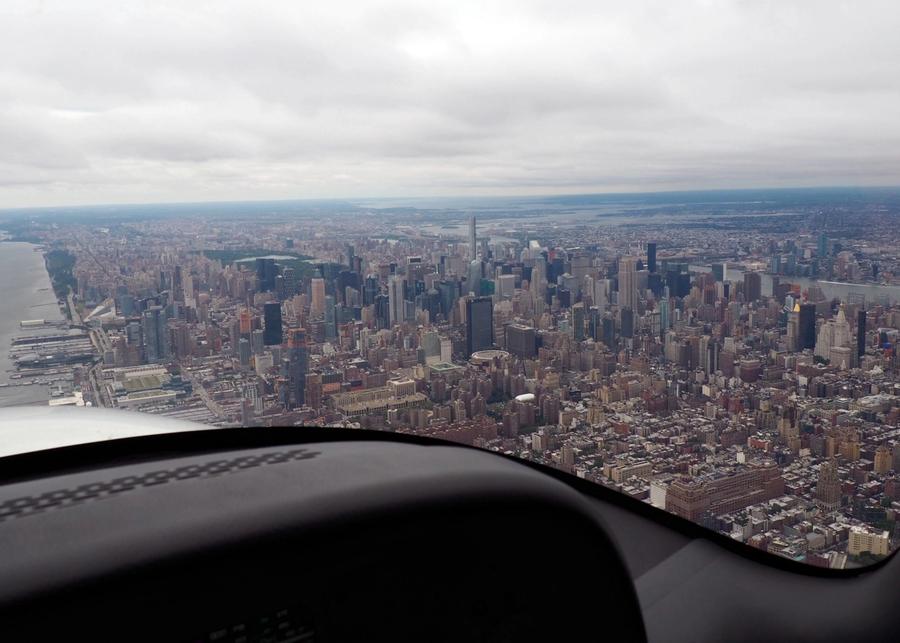 Utsikt mot midtre del av Manhattan. Mid town New York City