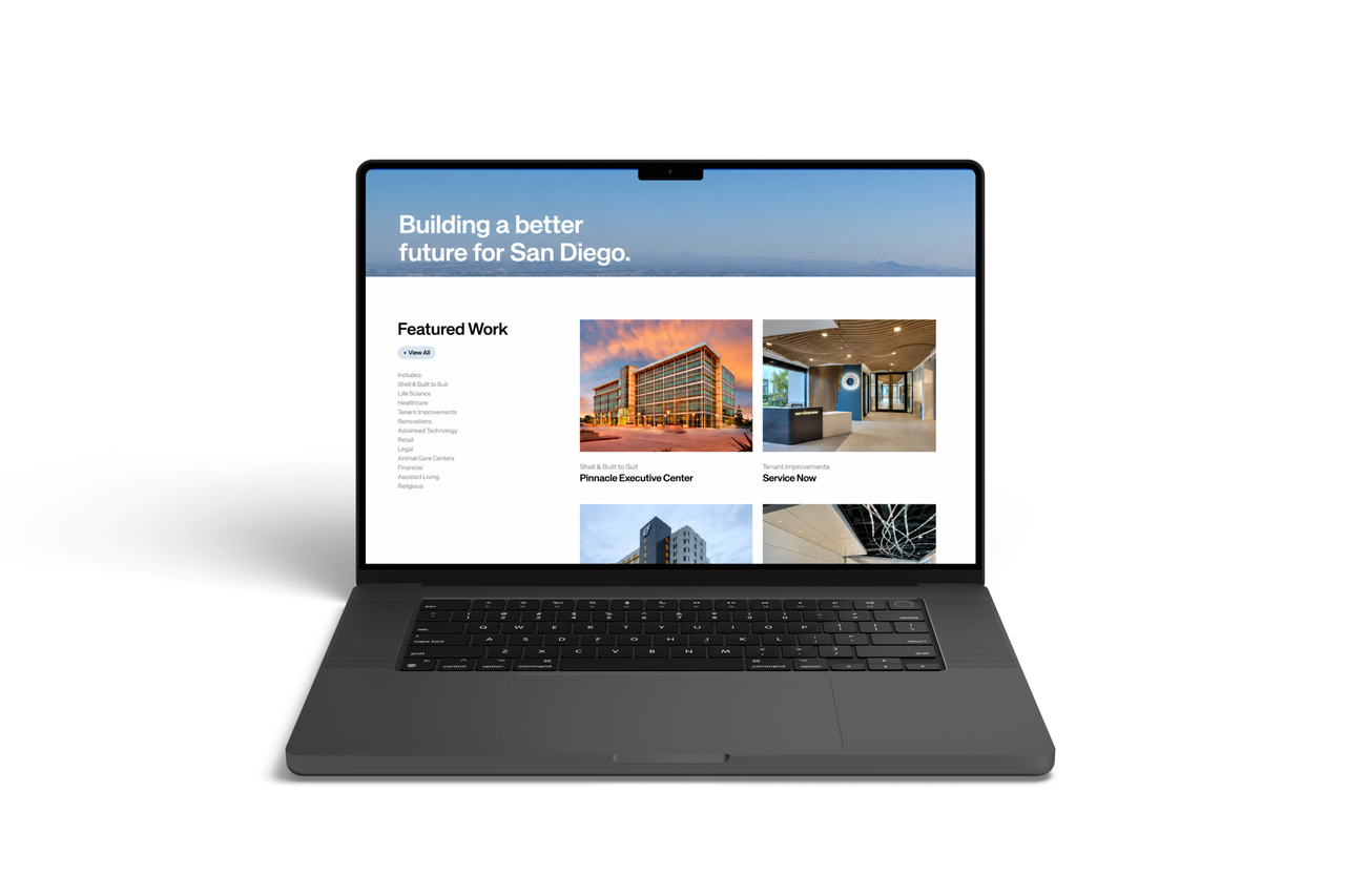 Corporate website for a construction company