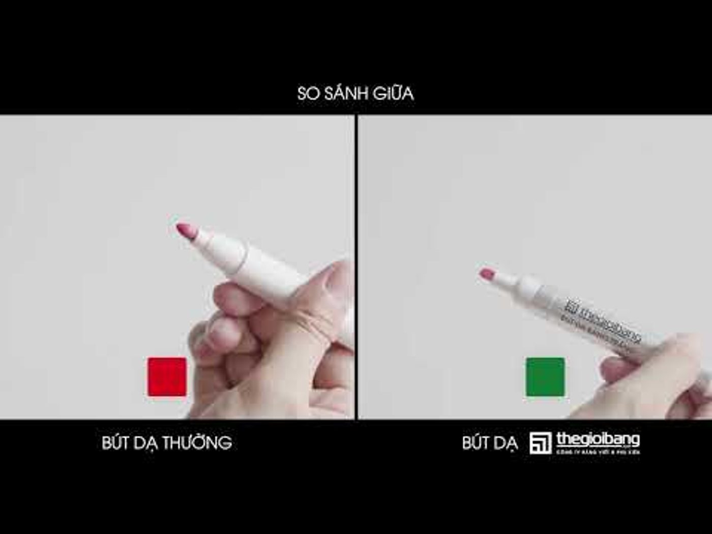 So sánh tính năng giữa bút dạ thường và bút dạ TGB - NEX Picture