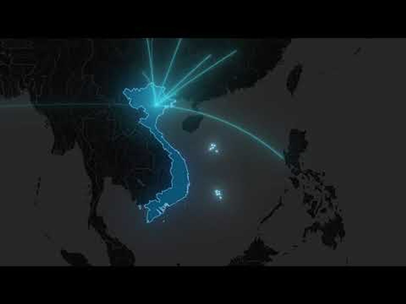 Bản đồ Việt Nam kết nối thế giới | Stock Video