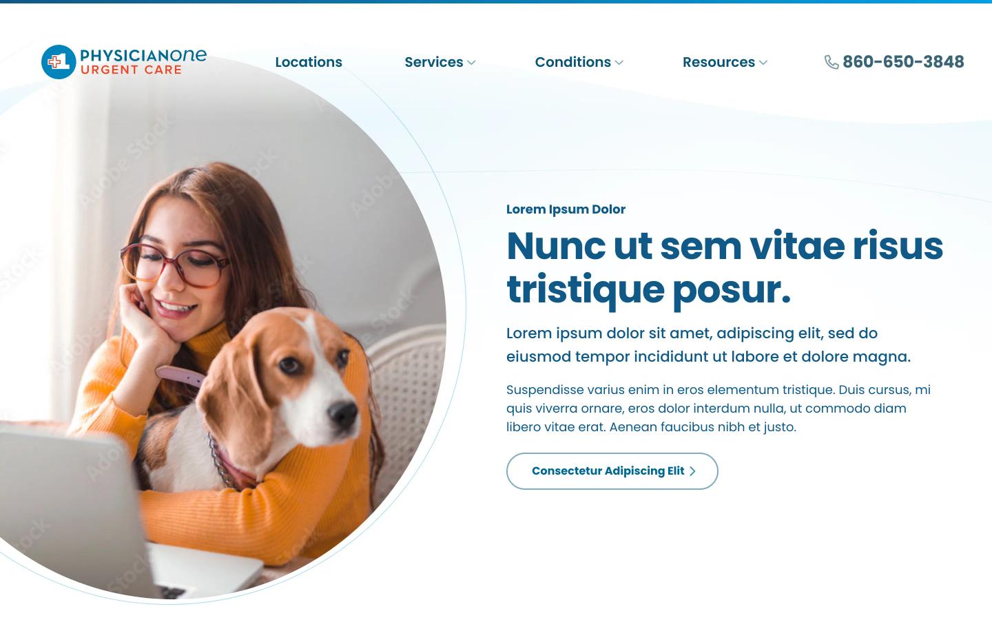 PhysicianOne Urgent Care about desktop — Nunc ut sem vitae risus tristique posur.
