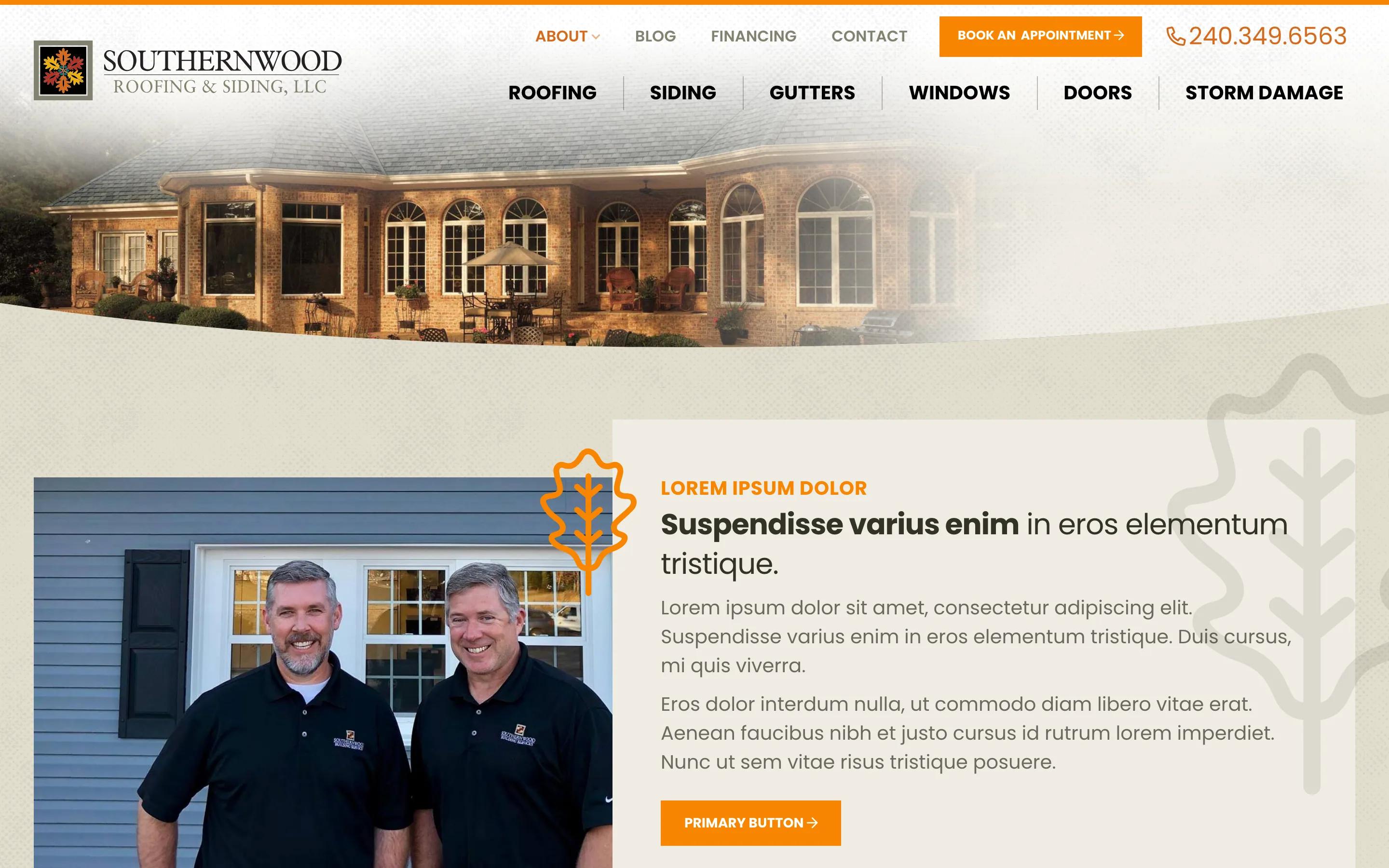 Southernwood Roofing & Siding about desktop