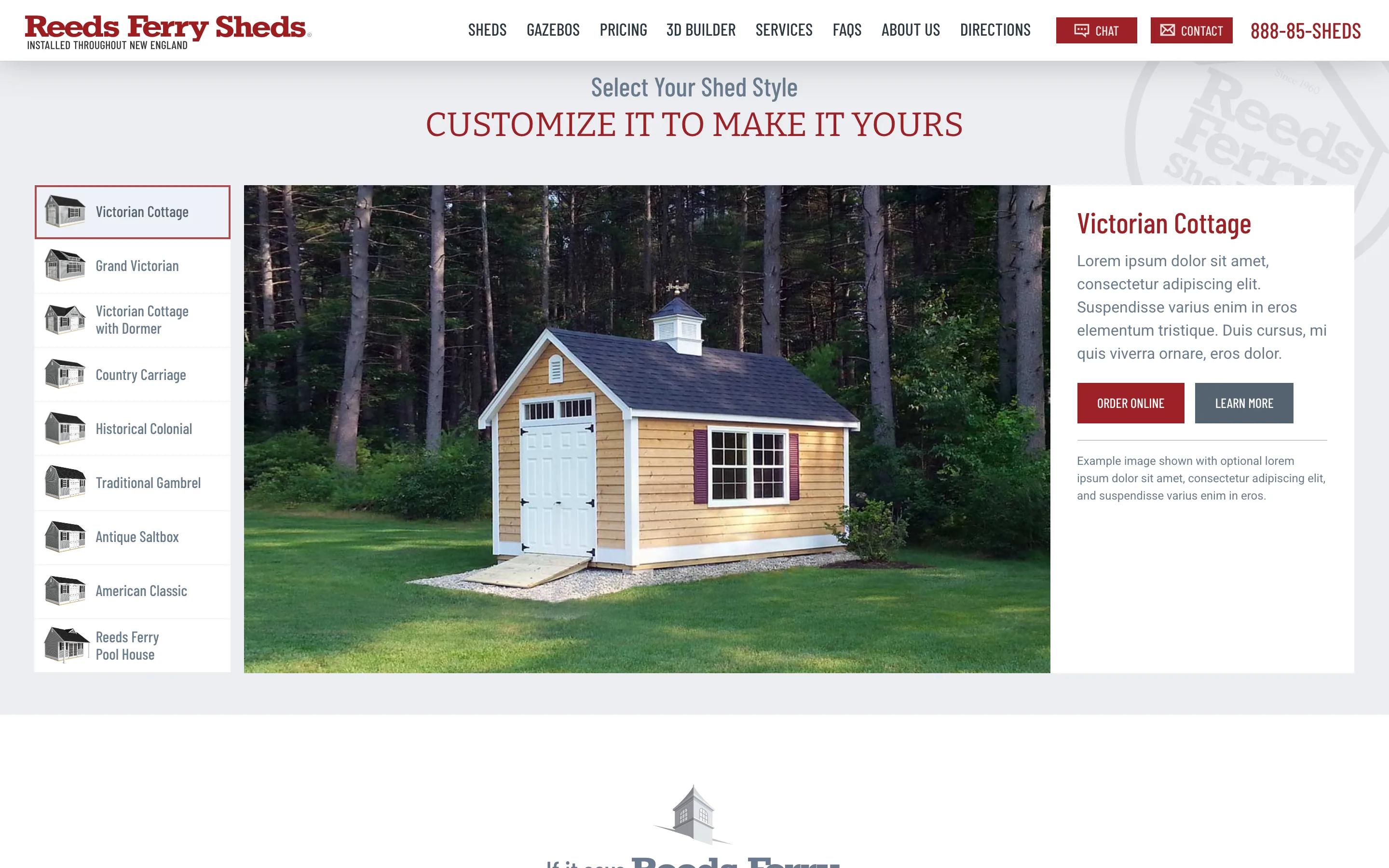 Reeds Ferry Sheds home desktop — Select Your Shed Stylecustomize it to ma