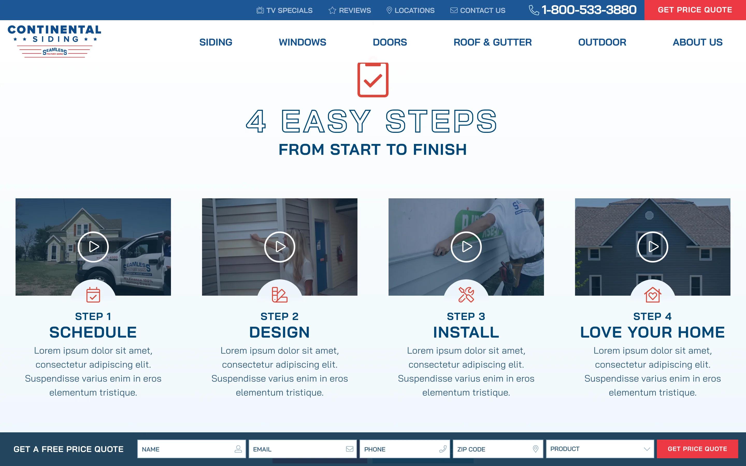 Continental Siding about desktop — 4 easy steps