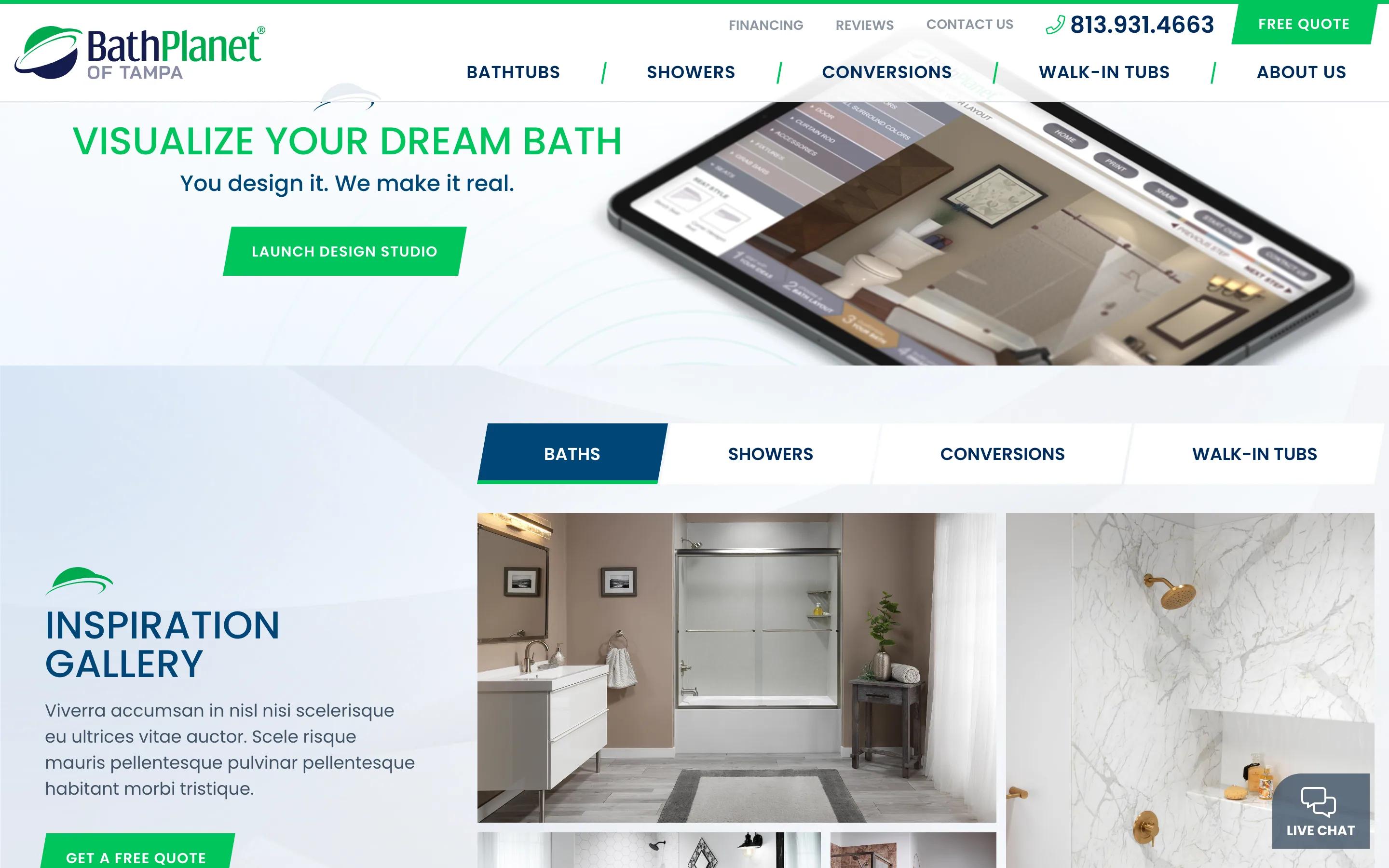 Bath Planet of Tampa location index desktop