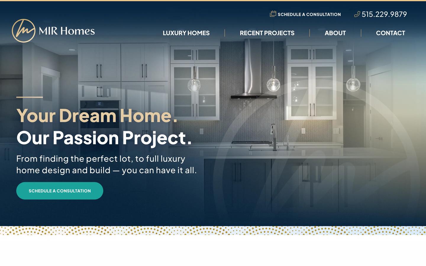 MIR Homes home desktop