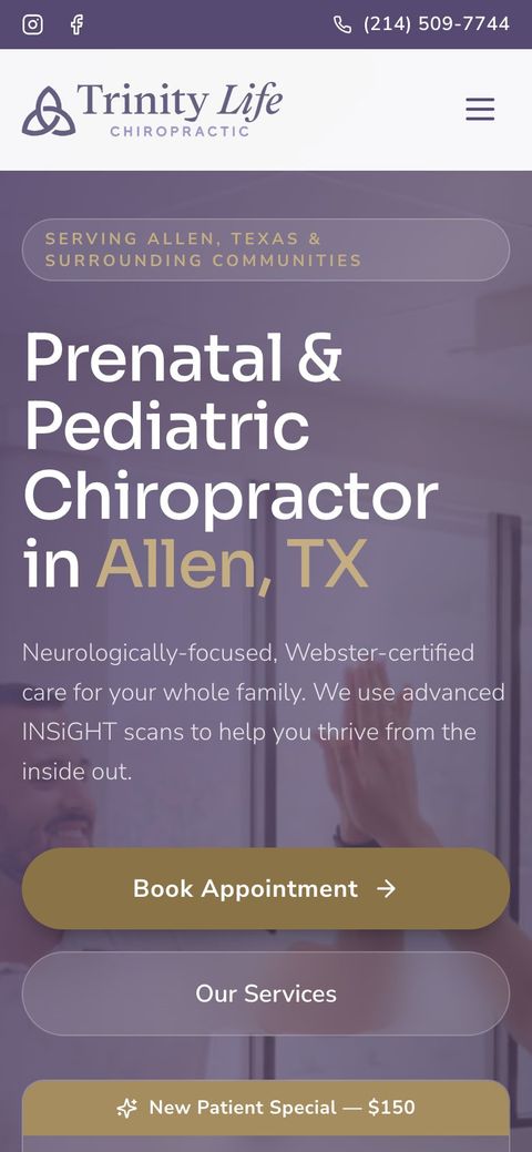 Trinity Life Chiropractic home mobile