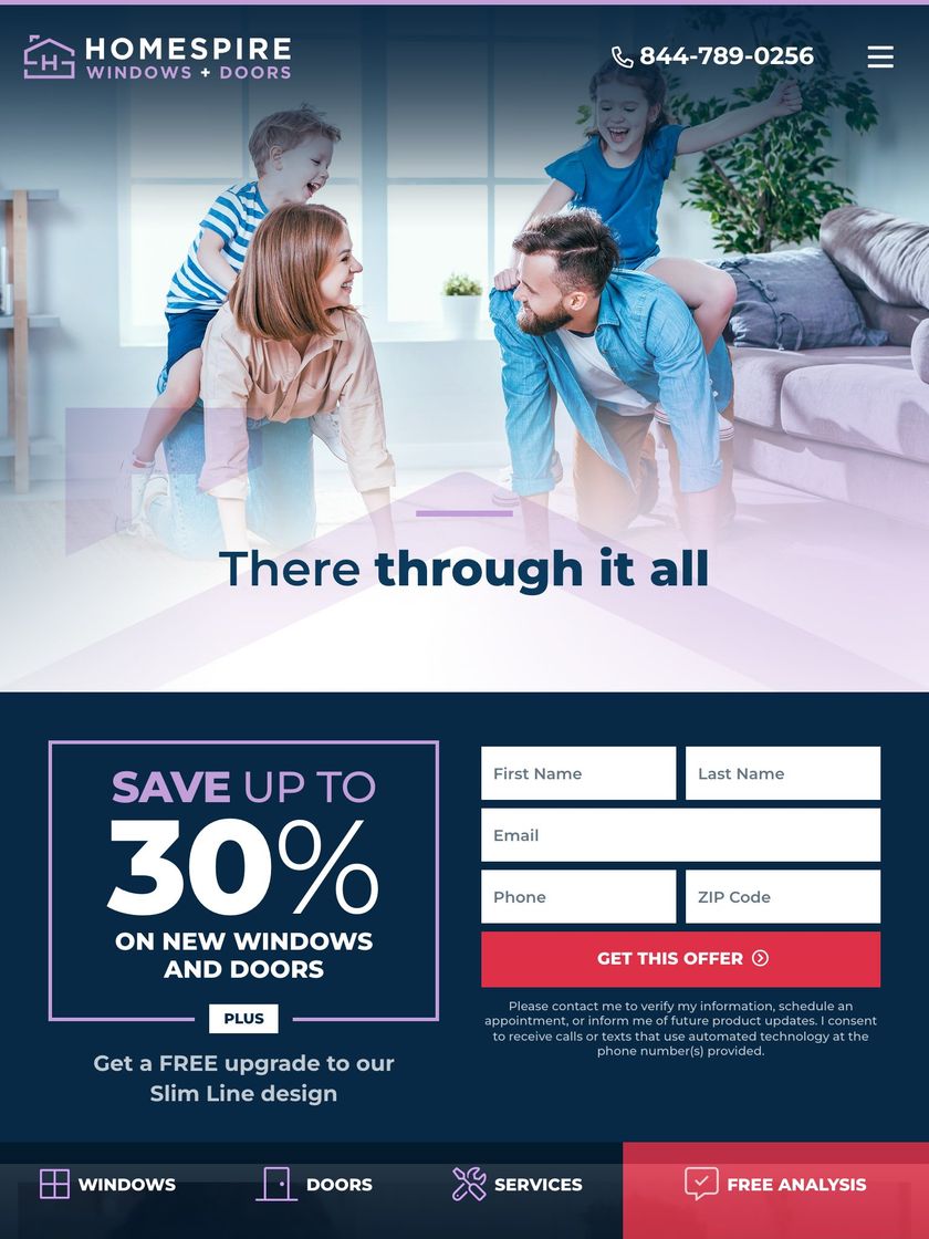 Homespire Windows + Doors home tablet