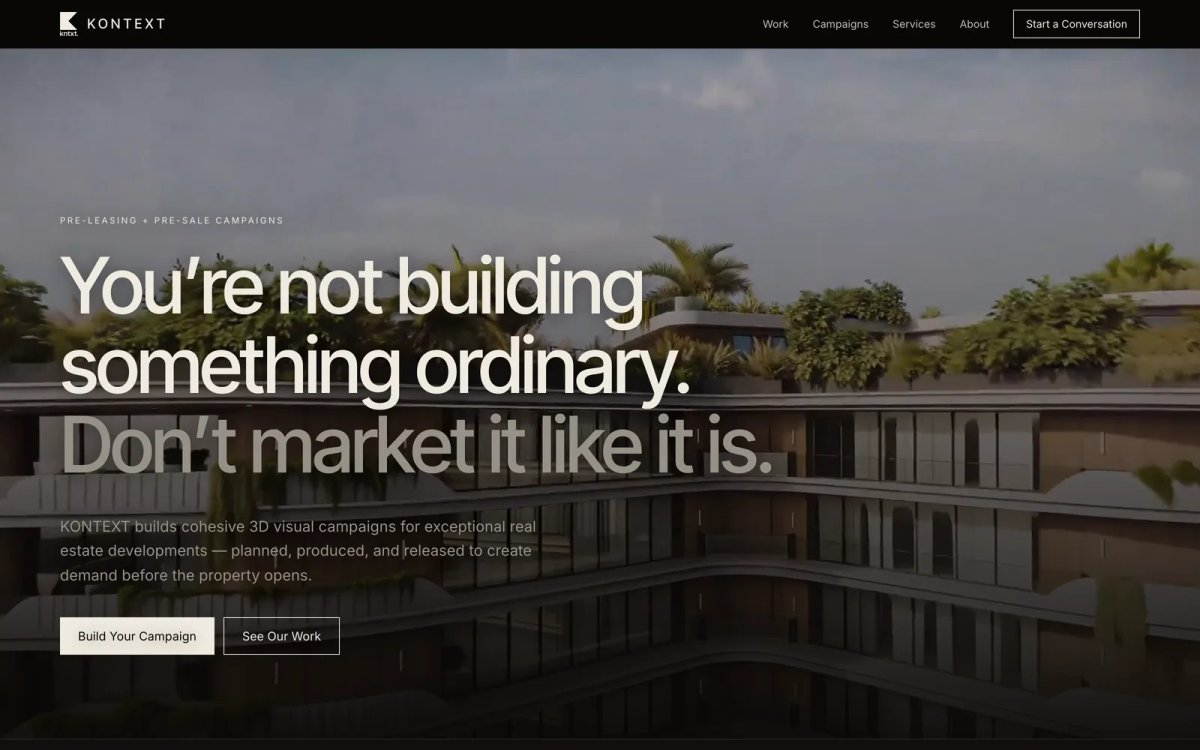 KONTEXT website — homepage