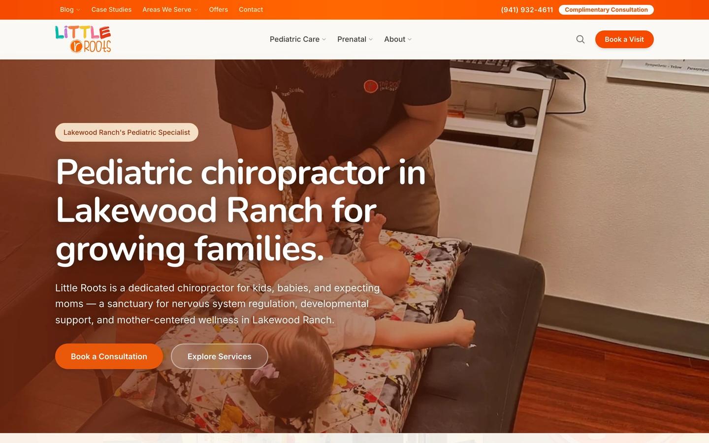 Little Roots Pediatric Chiropractic home desktop