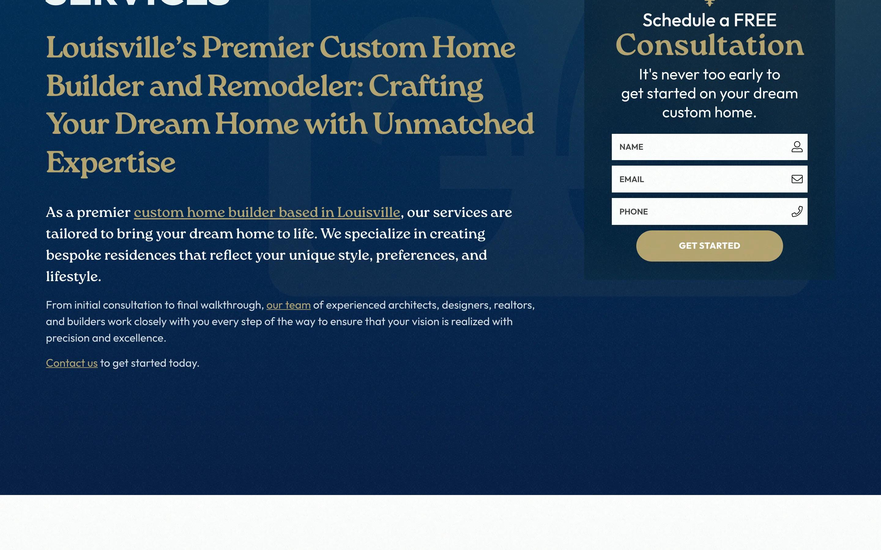 Seel Homes service category index desktop — Louisville’s Premier Custom Home Builder