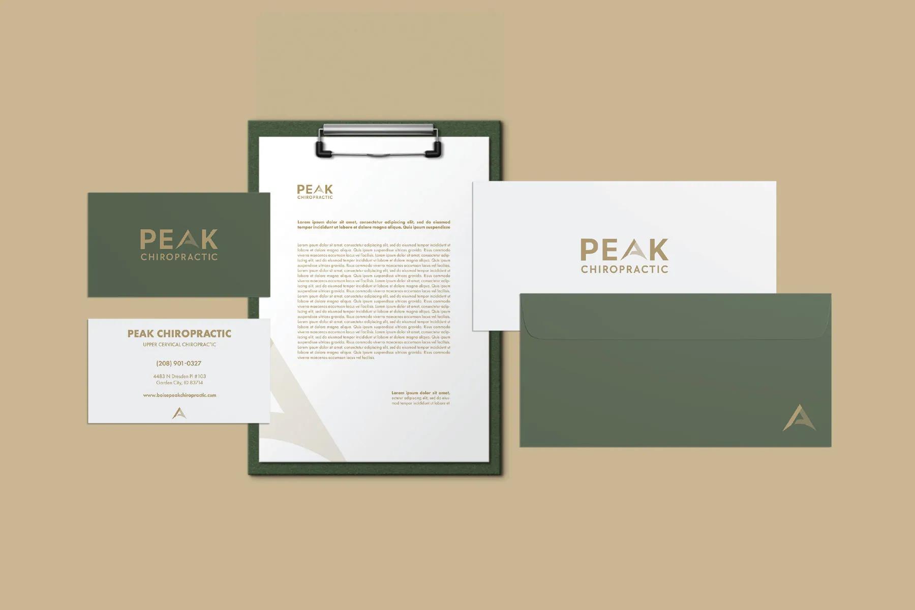 Peak Upper Cervical Chiropractic website homepage featuring modern Webflow design and upper cervical care information for Boise Idaho patients