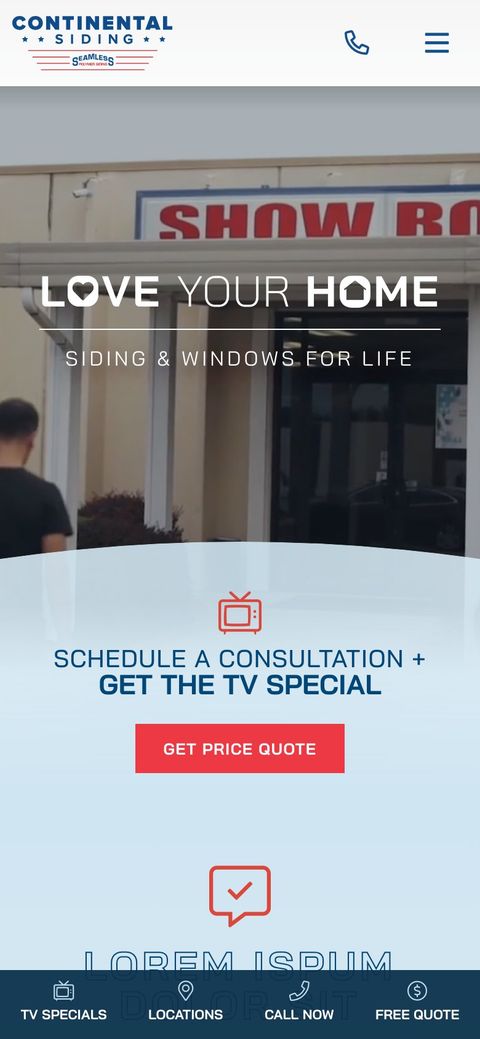 Continental Siding home mobile