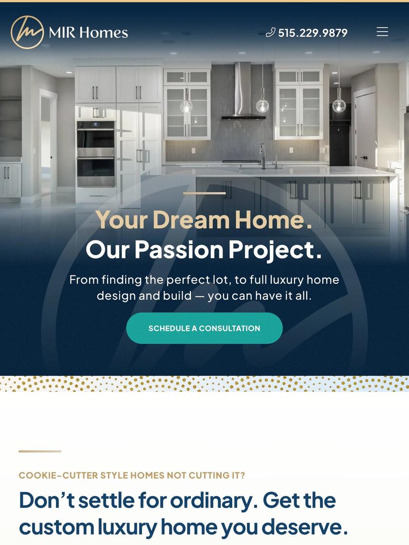MIR Homes home tablet