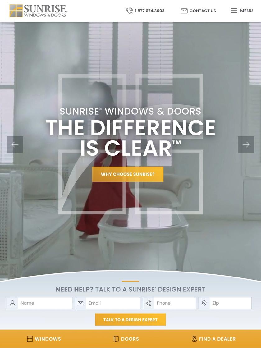 Sunrise Windows & Doors home tablet