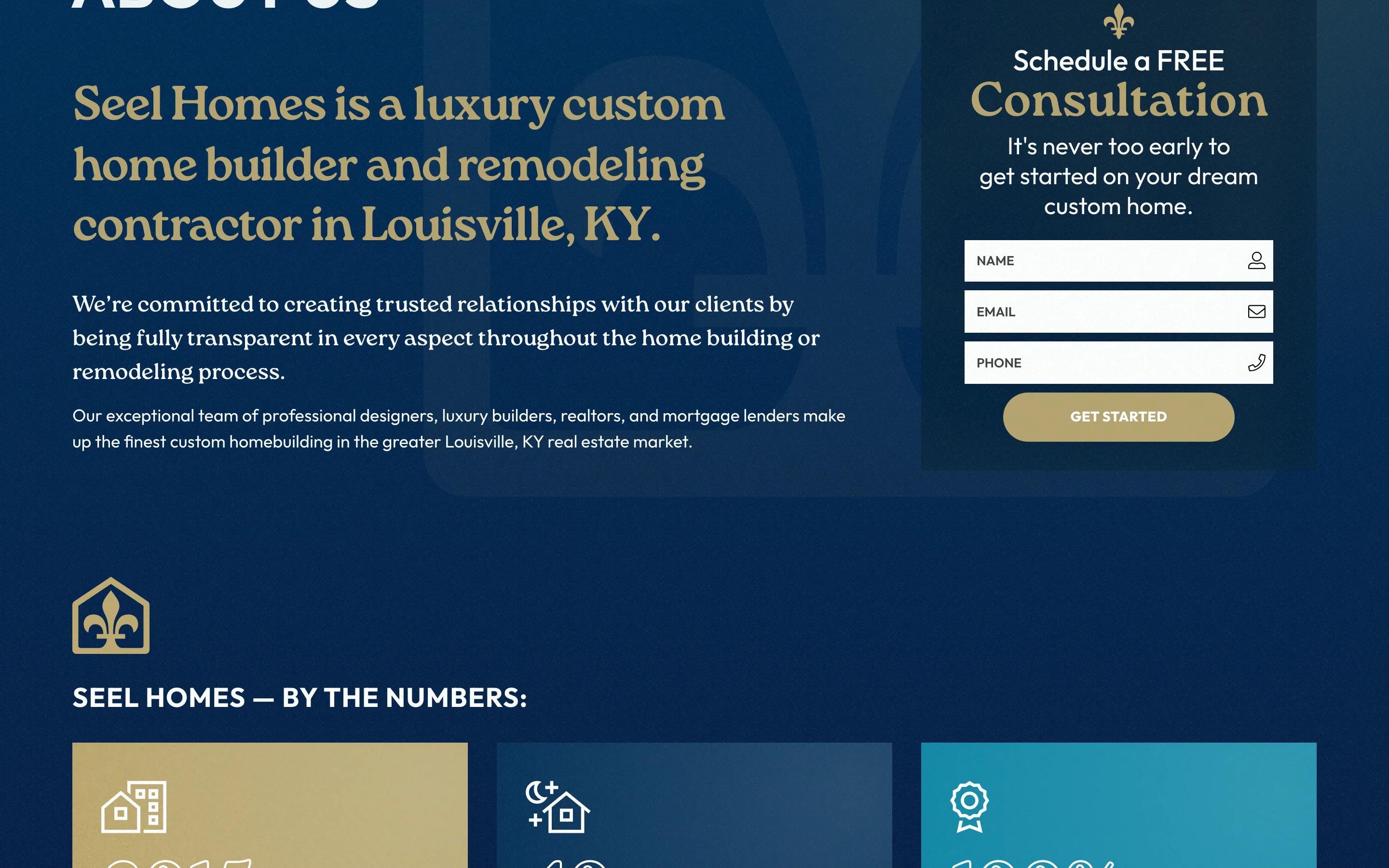 Seel Homes about desktop — Seel Homes is a luxury custom home build